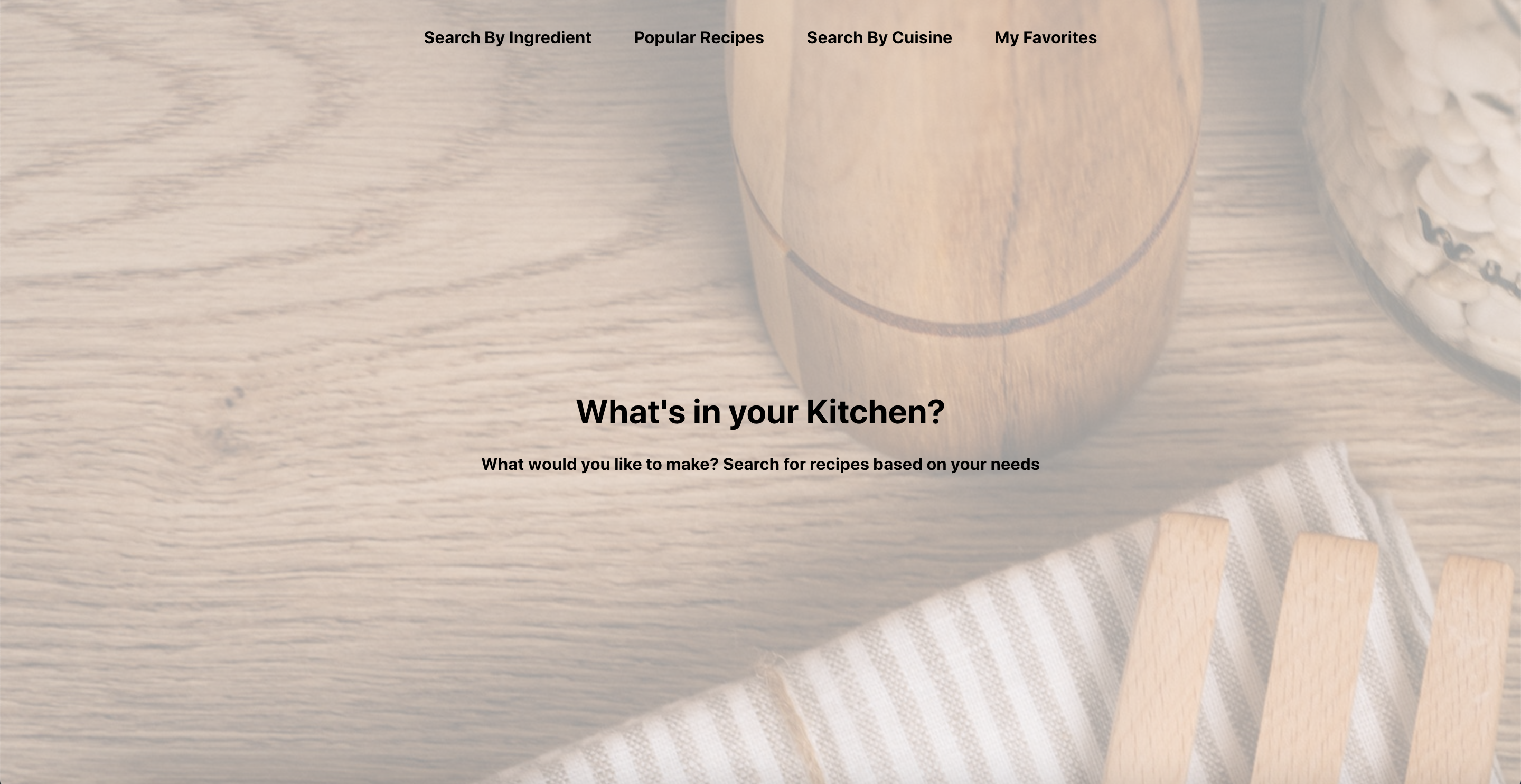 What's In Your Kitchen homepage